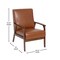 Emma and Oliver Langmore Upholstered Mid-Century Modern Arm Chair with Wood Frame